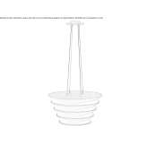 Pendant lamp made of metal and fabric Marston