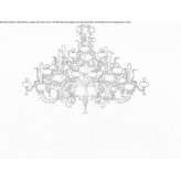 Glass chandelier Richelle