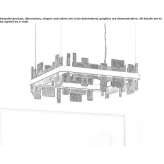LED hanging lamp made of metal and glass Ambon