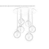 Blown glass ceiling lamp Locking