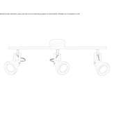Regulowana metalowa lampa sufitowa LED Shasta