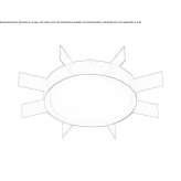LED ceiling lamp handmade of brass Tarki