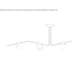 LED ceiling lamp made of glass and steel Stenico