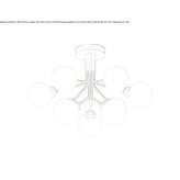 Lampa sufitowa z dmuchanego szkła Hetzles