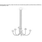 LED ceiling lamp in marble and steel Violes