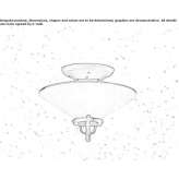 LED ceiling lamp made of Murano glass Tiffin