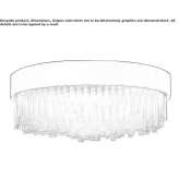 LED ceiling lamp made of borosilicate glass and metal Mirabel