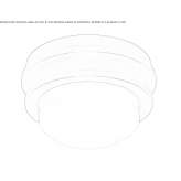 Petite for flush mounting, brown with white glass Loten