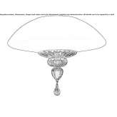 Venetian crystal ceiling lamp Auas