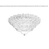 Venetian crystal ceiling lamp Durack
