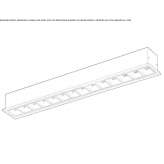 Recessed LED lamp, powder-coated, aluminum, for suspended ceilings Vinuesa