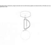 LED ceiling lamp made of blown glass Klobuky