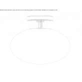 Lampa sufitowa ze szkła opalowego z możliwością przyciemniania Shangaly