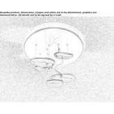 Lampa sufitowa z aluminium i ABS Micasasa