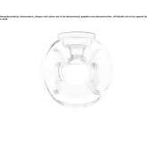 Fluorescent blown glass ceiling lamp Ivrindi