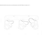 Regulowana metalowa lampa sufitowa LED Kaarina