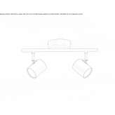 Adjustable metal ceiling lamp Kaarina
