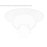 Blown glass ceiling lamp Atca