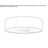Fluorescent ceiling lamp made of eco-leather Wetumpka