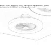 LED ceiling lamp made of PMMA Kaarina