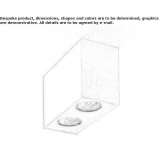 Aluminum ceiling lamp Wijewo