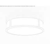 Ceiling lamp made of glass and stainless steel, dimmable Paiania