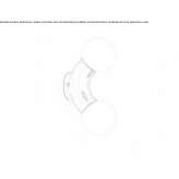 Wall lamp/ceiling lamp made of chrome-plated steel and glass Lobnya
