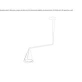 Ceiling lamp in painted metal with a swing arm Parita