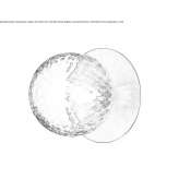 Wall lamp/ceiling lamp in blown glass Crump