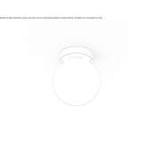 Wall lamp/ceiling lamp in opal glass Camerana
