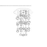 LED ceiling lamp made of glass and steel Lefkonas