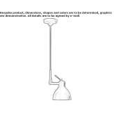 Stained glass ceiling lamp with a fixed arm Omacha