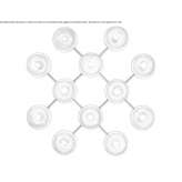 Wall lamp/ceiling lamp in blown glass Crump