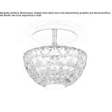 Glass ceiling lamp Tortuera