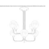 LED ceiling lamp made of Murano glass Sestu