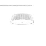 Lampa sufitowa LED z tkaniny Peel