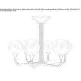 LED ceiling lamp made of Murano glass Sestu