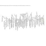 Handmade bronze ceiling lamp Cimolais