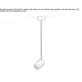 Stalowa lampa sufitowa/reflektor Requeil