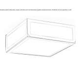 Wall lamp/ceiling lamp made of glass and steel Paiania