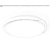 Wall lamp/ceiling lamp made of glass and steel Gela
