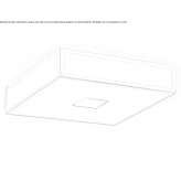 Glass and steel ceiling lamp with dimmable function for the bathroom Paiania