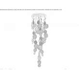 LED ceiling lamp handmade of bronze Chupaca