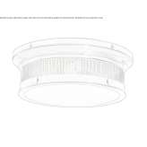 Small recessed handle in antique brass with white glass Lannoy