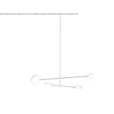 LED ceiling lamp handmade of metal Wayville