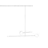 LED ceiling lamp handmade of metal Wayville