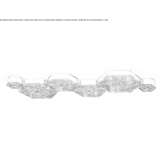 LED ceiling lamp made of Murano glass Lekas