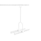 LED ceiling lamp in brass and glass Valdice