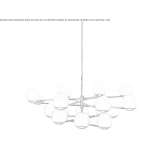 Handmade LED ceiling lamp Tuczno