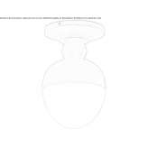 Flush-mounted in hand-rubbed antique brass with white glass Aich